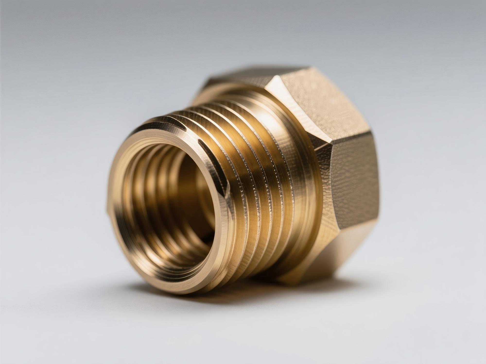 Precision Threaded Fitting - Brass Part